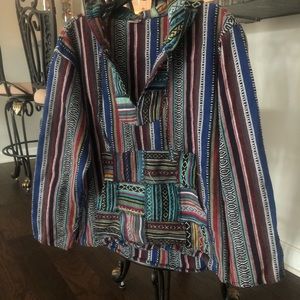 distressed canvas baja hoodie